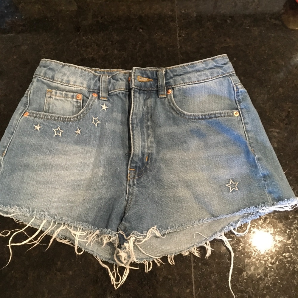 Coachella H & M short denim eeuc sz 6